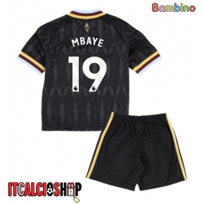 Aston Villa Ibrahim Mbaye #19 Seconda Maglia Bambino 2026-27 Manica Corta (+ Pantaloni corti)
